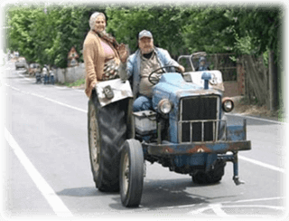 Köra trasig traktor